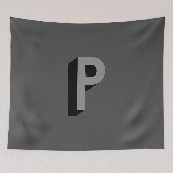 Item preview, Grey and Black P — Film Noir Monogram designed and sold by GoodSequel.