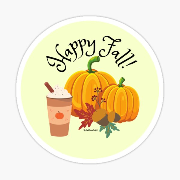Item preview, Happy Fall Pumpkins and Pumpkin Spice Latte designed and sold by DarkGreenSoul.