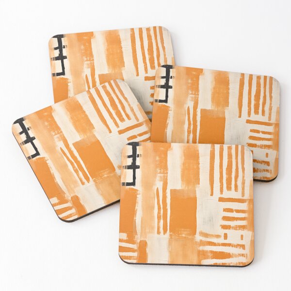Item preview, Abstract Orange Mudcloth Contemporary designed and sold by trajeado14.