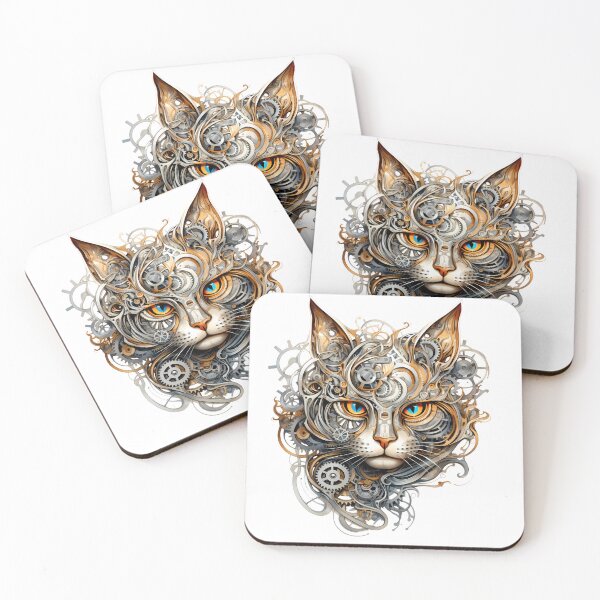 Item preview, Steampunk Cat made of Clockwork Gears designed and sold by SchorlCraft.