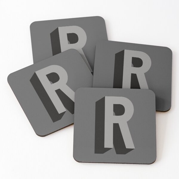 Item preview, Grey and Black R — Film Noir Monogram designed and sold by GoodSequel.