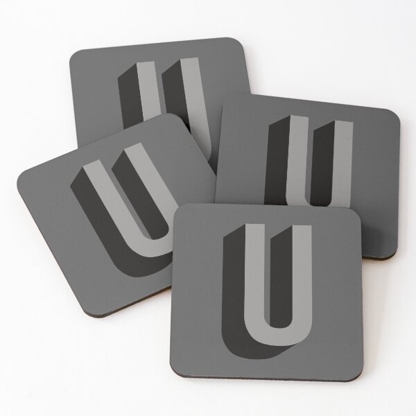 Item preview, Grey and Black U — Film Noir Monogram designed and sold by GoodSequel.