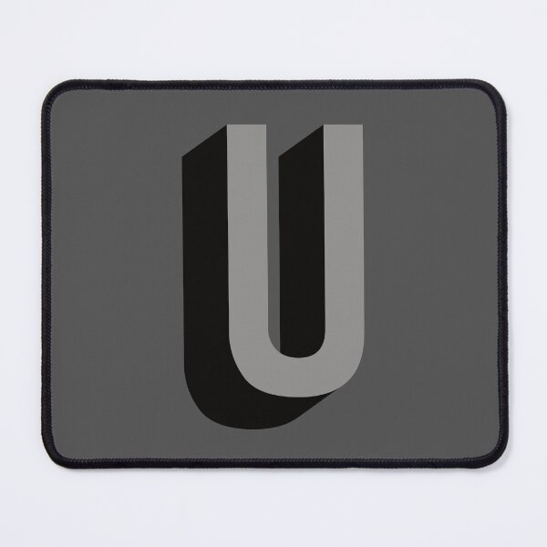 Item preview, Grey and Black U — Film Noir Monogram designed and sold by GoodSequel.