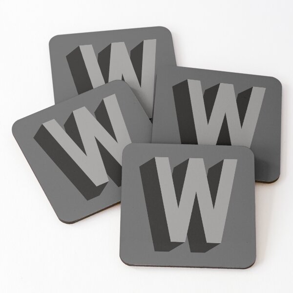Item preview, Grey and Black W — Film Noir Monogram designed and sold by GoodSequel.