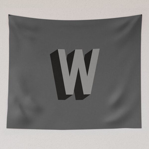 Item preview, Grey and Black W — Film Noir Monogram designed and sold by GoodSequel.