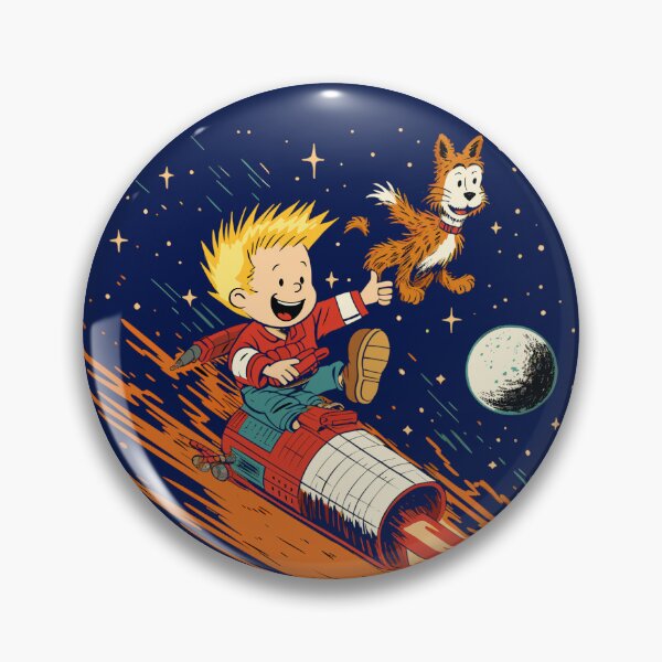 Item preview, Calvin and Hobbes Space Adventure - Retro Style Comic designed and sold by MiniMosaic.