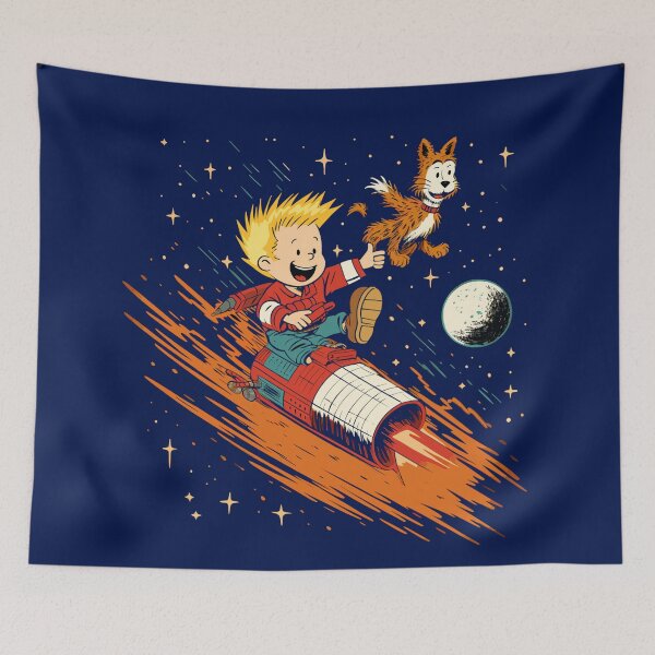 Item preview, Calvin and Hobbes Space Adventure - Retro Style Comic designed and sold by MiniMosaic.
