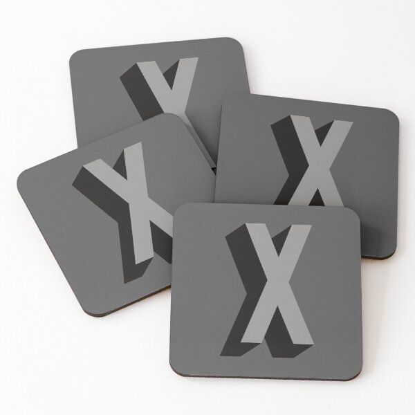 Item preview, Grey and Black X — Film Noir Monogram designed and sold by GoodSequel.