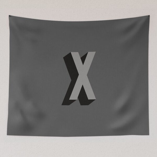 Item preview, Grey and Black X — Film Noir Monogram designed and sold by GoodSequel.