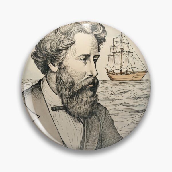 Item preview, Herman Melville author designed and sold by ComicsFactory.