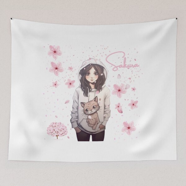 Item preview, Sakura Cat, Tee, Unisex Clothing  designed and sold by Terry-Salsa.
