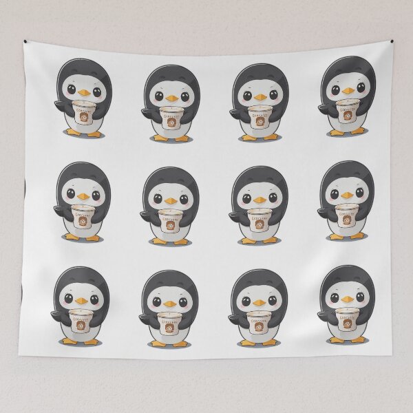 Item preview, Sweet penguin with coffee designed and sold by Majkel & Majkel.