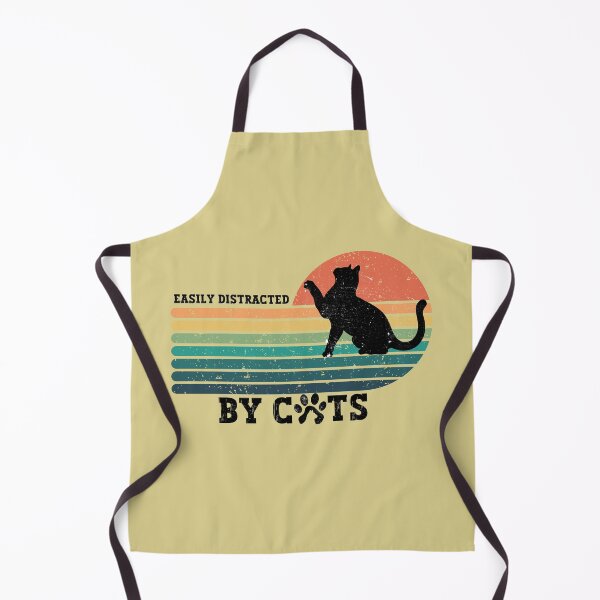 Item preview, Easily Distracted By Cats - Retro Cat for Cats Lovers designed and sold by AITeeGenius.