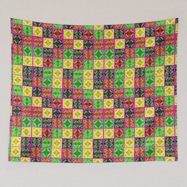Item preview, Sindhi patchwork pattern - pink designed and sold by elyou-designs.