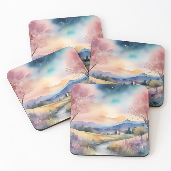Item preview, Dreamy Watercolor Landscapes designed and sold by AbsoluteA.