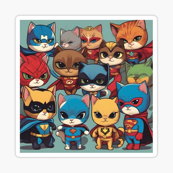 Item preview, Superhero Kittens designed and sold by AbsoluteA.
