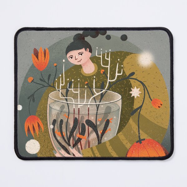 Item preview, Woman holds a vase with flowers and fish designed and sold by Karen Strempel.