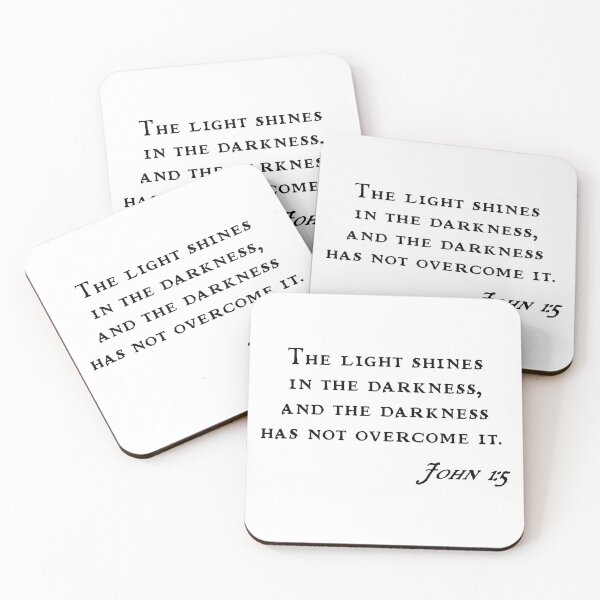 Item preview, John Light Darkness Bible Quote 1 designed and sold by BazaarShoppe.