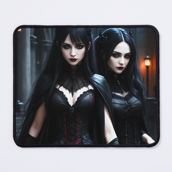 Item preview, Gothic Women Couple Art Print designed and sold by Stoneheim.