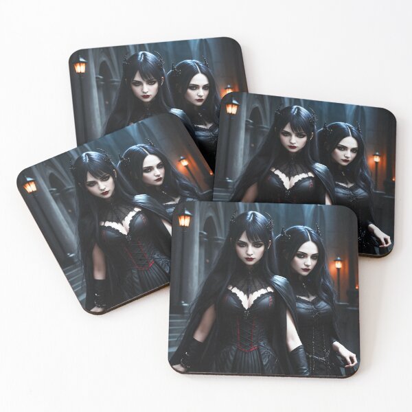 Item preview, Gothic Women Couple Art Print designed and sold by Stoneheim.