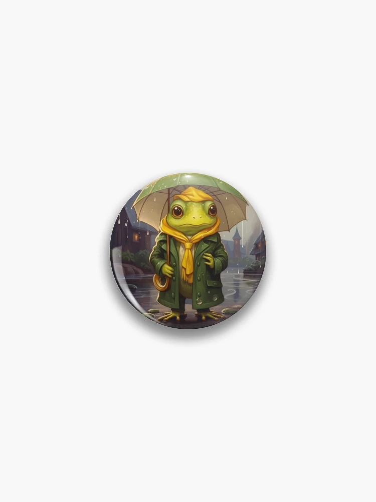 Aperçu 1 sur 3. Badge avec l'œuvre Chance Of Rain créée et vendue par RiffraffDesigns.