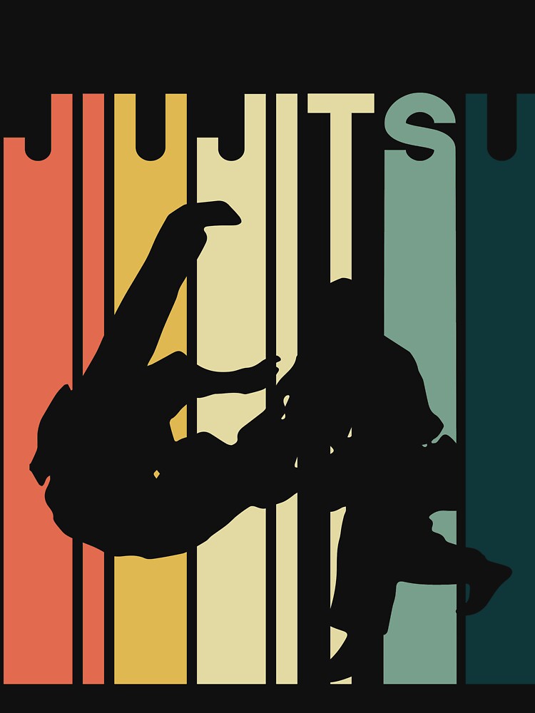 "Jiu Jitsu Silhouette Kickboxing Martial Arts Bjj Mma Fighting" Tshirt