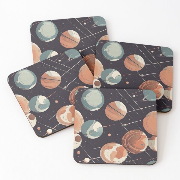 Item preview, Minimalist Planets in Space designed and sold by AbsoluteA.
