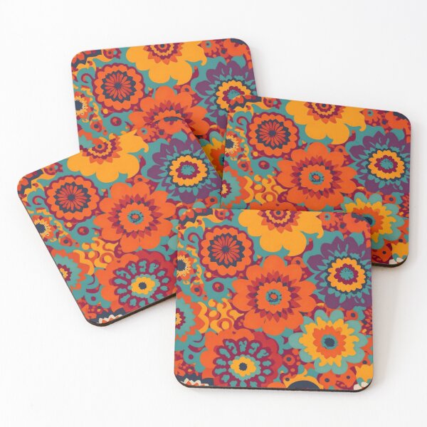 Item preview, Flower Power Colourful Flower Pattern designed and sold by druidwolfart.