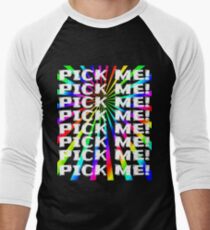 Camiseta ¾ estilo béisbol Pick Me! El precio Pick Me Rainbow es correcto