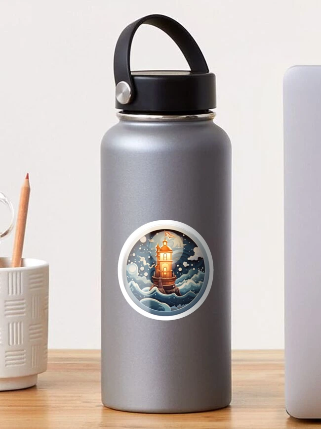 Imagen 1 de 3, Pegatina con la obra Light Up The Frost, diseñada y vendida por RiffraffDesigns.