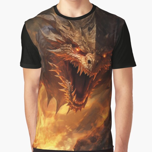 Vista previa del artículo con la obra «Fury Unleashed - RPG Antiguo Dragón Rojo», diseñado y vendido por Zanda-Nerd-Shop.