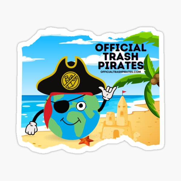 Official Trash Pirate Beach Logo Sticker