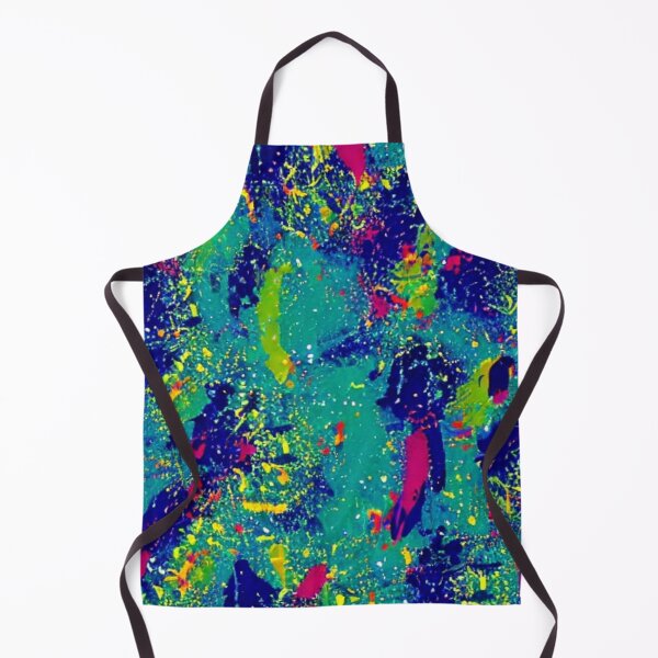 Item preview, Abstract Green and Blue Paint Splatter Pattern designed and sold by calibrit.