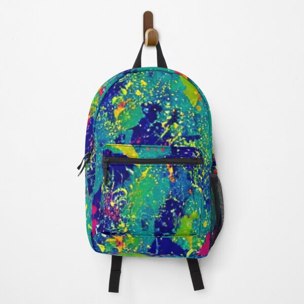 Item preview, Abstract Green and Blue Paint Splatter Pattern designed and sold by calibrit.