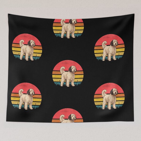 Item preview, Sheepadoodle Vintage Retro Sunset designed and sold by rafaeltto.