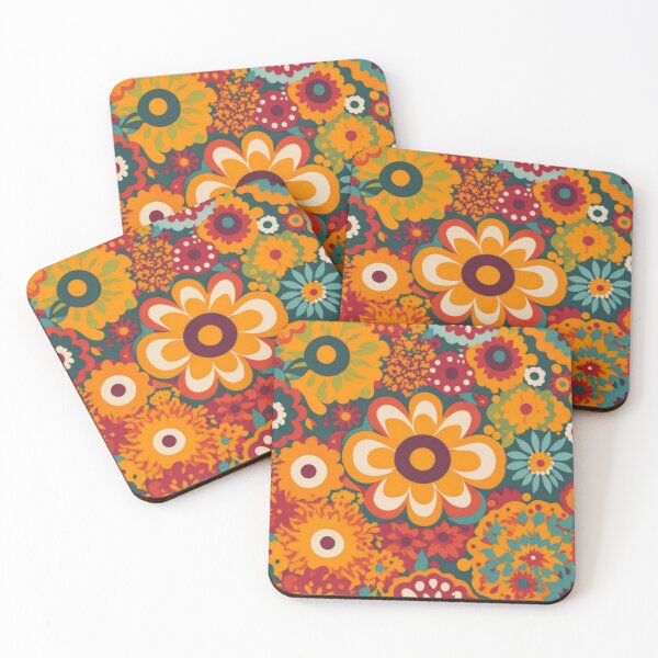 Item preview, Flower Power Colourful Flower Pattern designed and sold by druidwolfart.