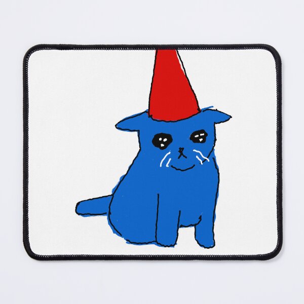 Item preview, sad blue cat designed and sold by eviannadaisy.
