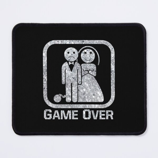 Item preview, GAME OVER - silver sparkling unique for your bachelor/bachelorette party designed and sold by EmeraldeaArt.