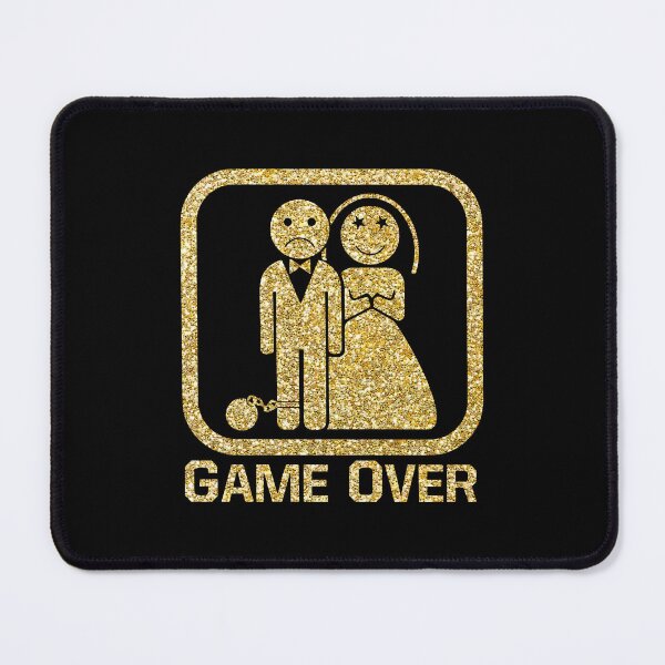 Item preview, GAME OVER - golden sparkling unique for your bachelor/bachelorette party designed and sold by EmeraldeaArt.