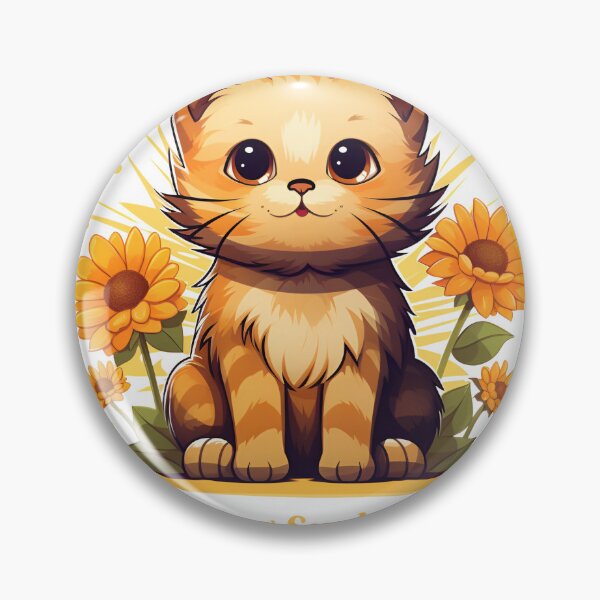 Item preview, Cat Sunflower Chasing Sunbeams Cute designed and sold by PlayfulPencil.