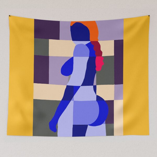 Item preview, Geometric female nude in rectangles and curves designed and sold by pulchritude560.