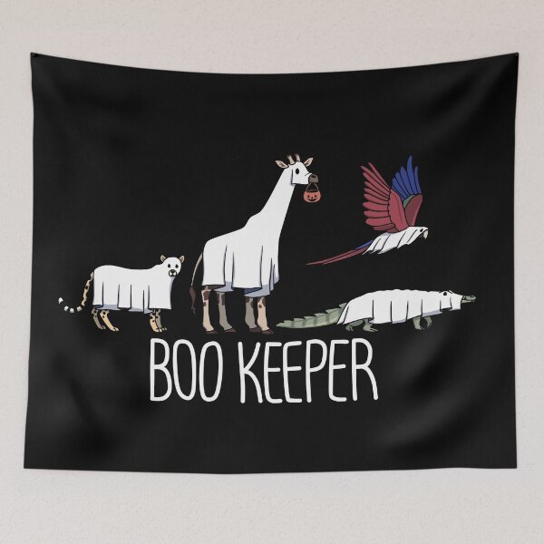 Item preview, "BOO KEEPER" Cheetah, Giraffe, Macaw, Crocodile designed and sold by ArtByBreah.