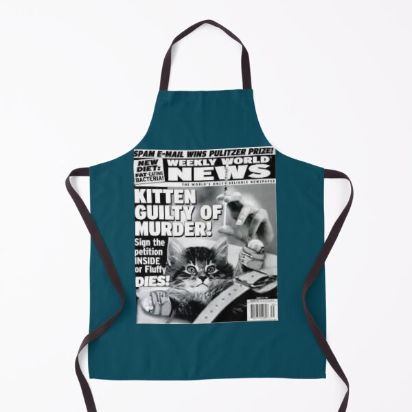 Item preview, Kitten guilty of murder bizarre odd strange feline kitty cat accessories enquire magazine article we designed and sold by CatharineSchell.