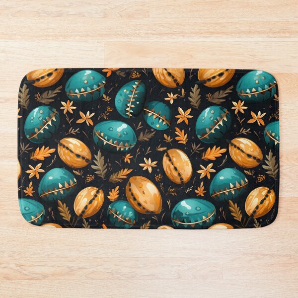Item preview, Turquoise Ovals and the Golden Eggs?—Christmas Decoration in September. We lost few summer flowers, we gain few Kickoff pumpkins. Football is back. Autumn Design. Fall Fashion. designed and sold by ignasirus.