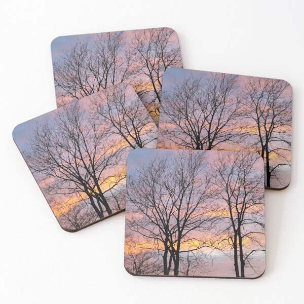 Item preview, Pastel Ribbons Sunset Trees in Silhouette designed and sold by Rebecca Jane.