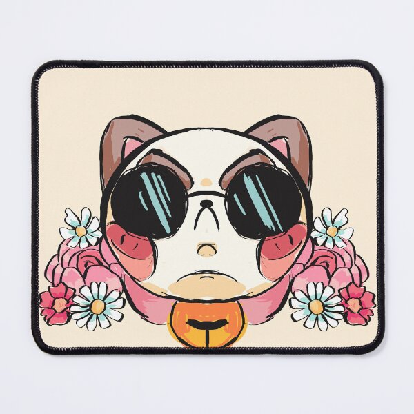 Item preview, puppycat cute angry kitty with flowers designed and sold by lunaticpark.