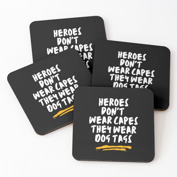 Item preview, Heroes Don't Wear Capes They Wear Dog Tags designed and sold by FridPix.