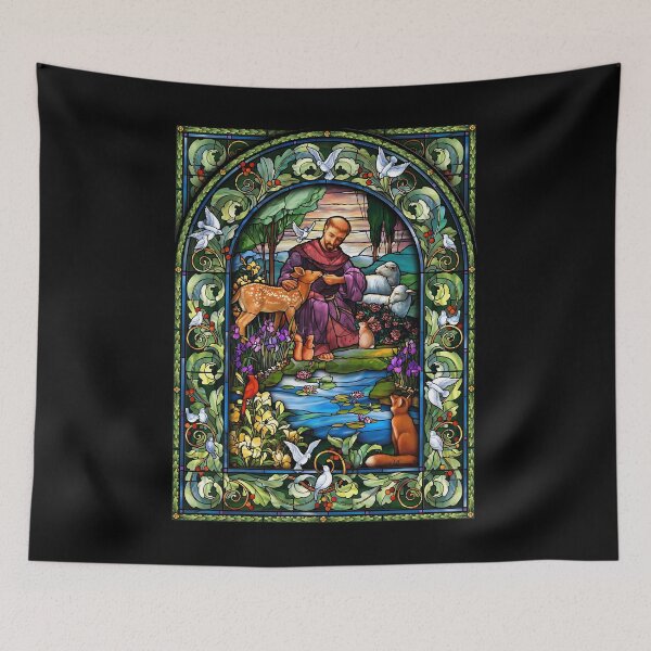 Item preview, St. Francis Stained Glass Greeting 	 	 designed and sold by vckqdhzaeq40.