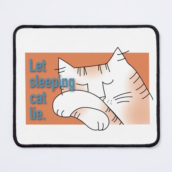 Item preview, Let sleeping cat lie, orange tiger on orange designed and sold by HelenDBVickers.