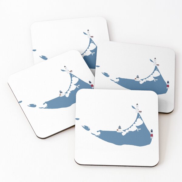 Item preview, Nantucket Map with Lighthouses designed and sold by nantucketgirl.